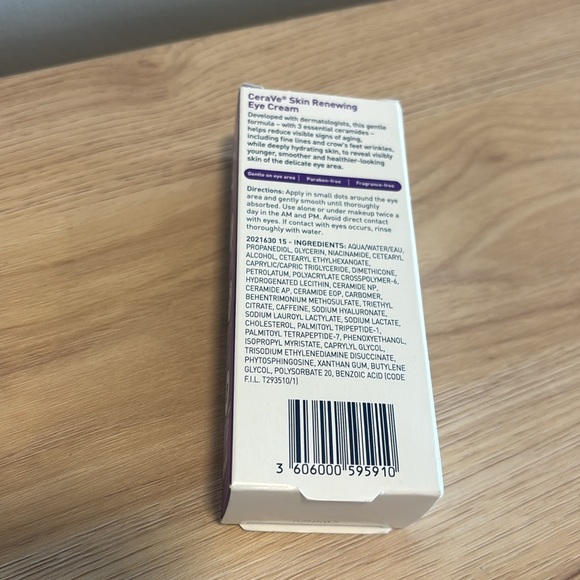 Cerave Anti-Aging Eye Cream for Wrinkles Fragrance Free, 0.5 oz NEW - Picture 6 of 6